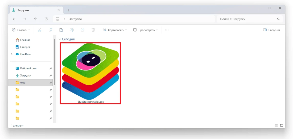 BlueStacks - Запуск установщика